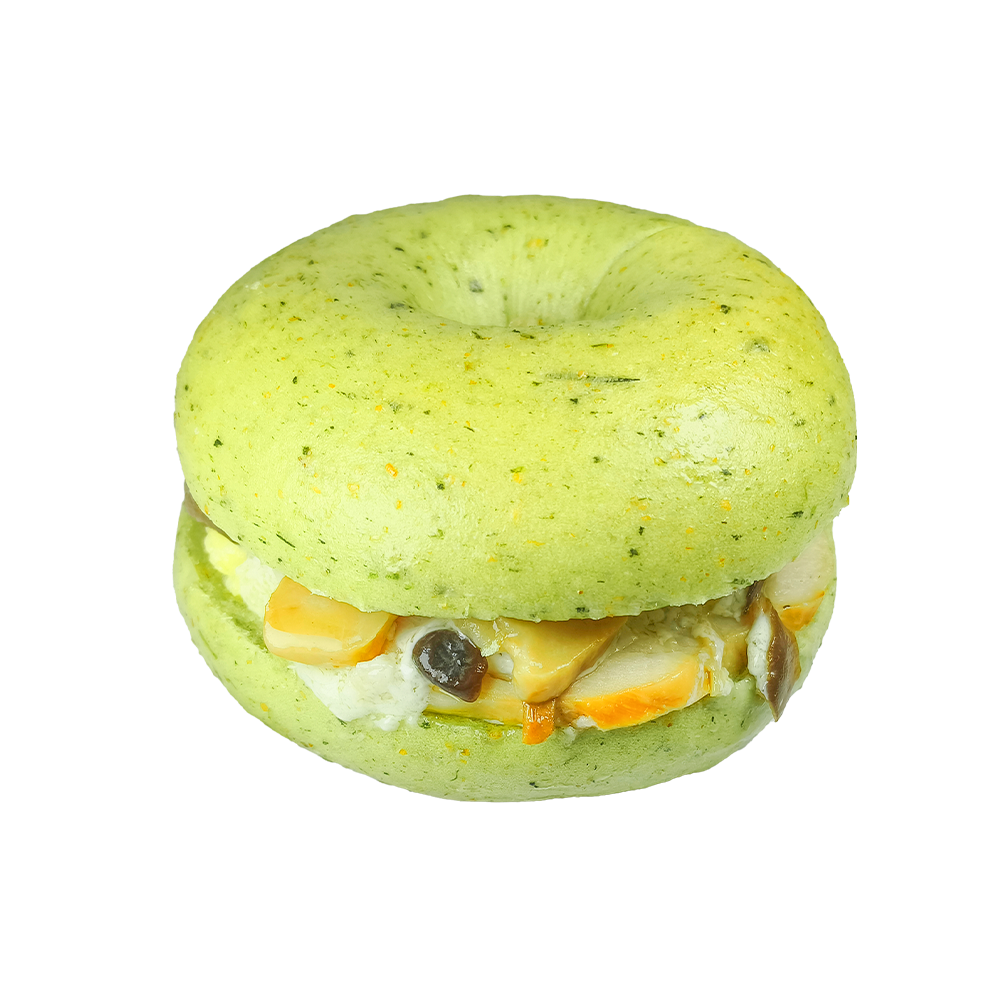 Spinat-Hühner-Pilz-Bagel Spinat-Hühner-Pilz-Bagel