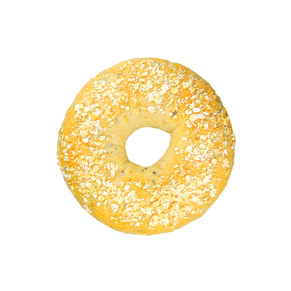 Fettarmer Vollkorn-Hafer-Leinsamen-Bagel