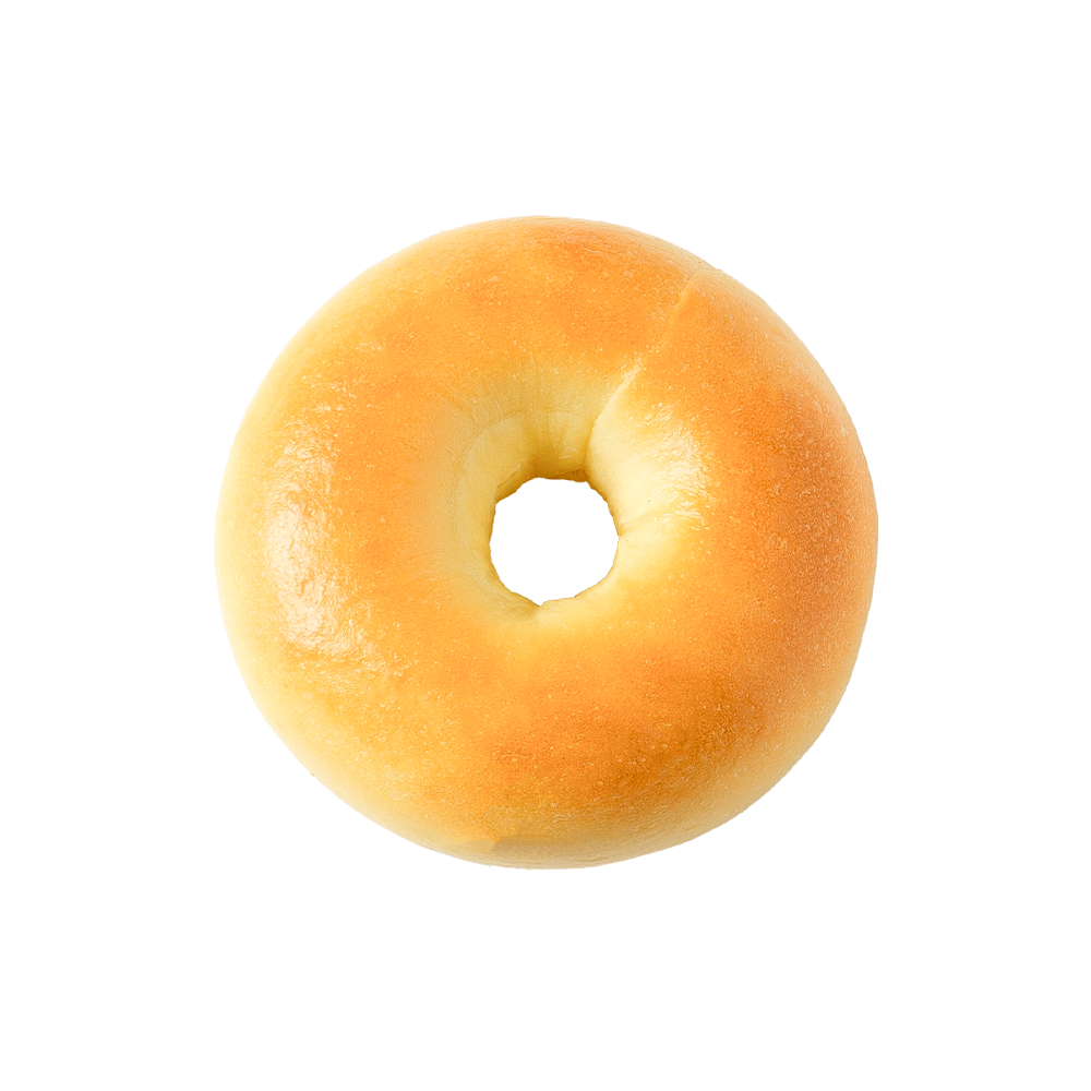 Glänzender und spröder einfacher Bagel