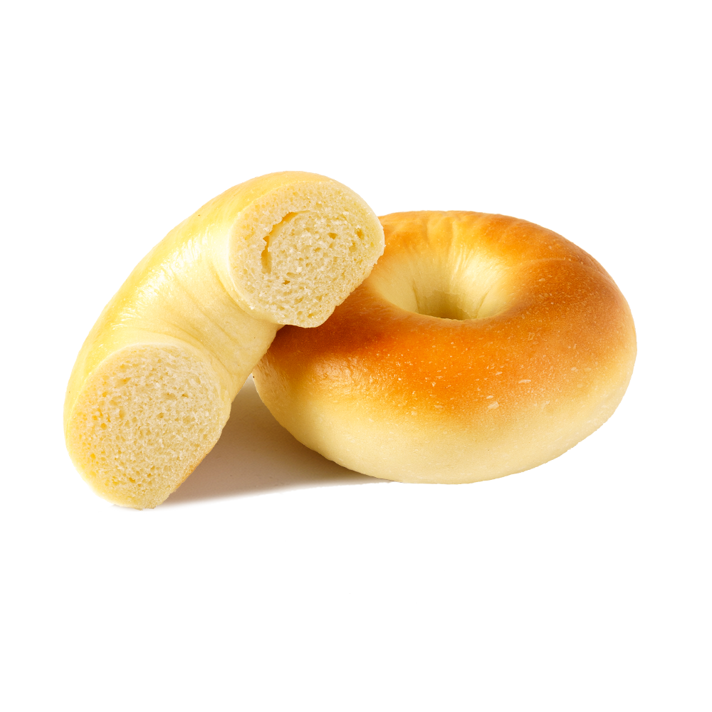 Glänzender und spröder einfacher Bagel