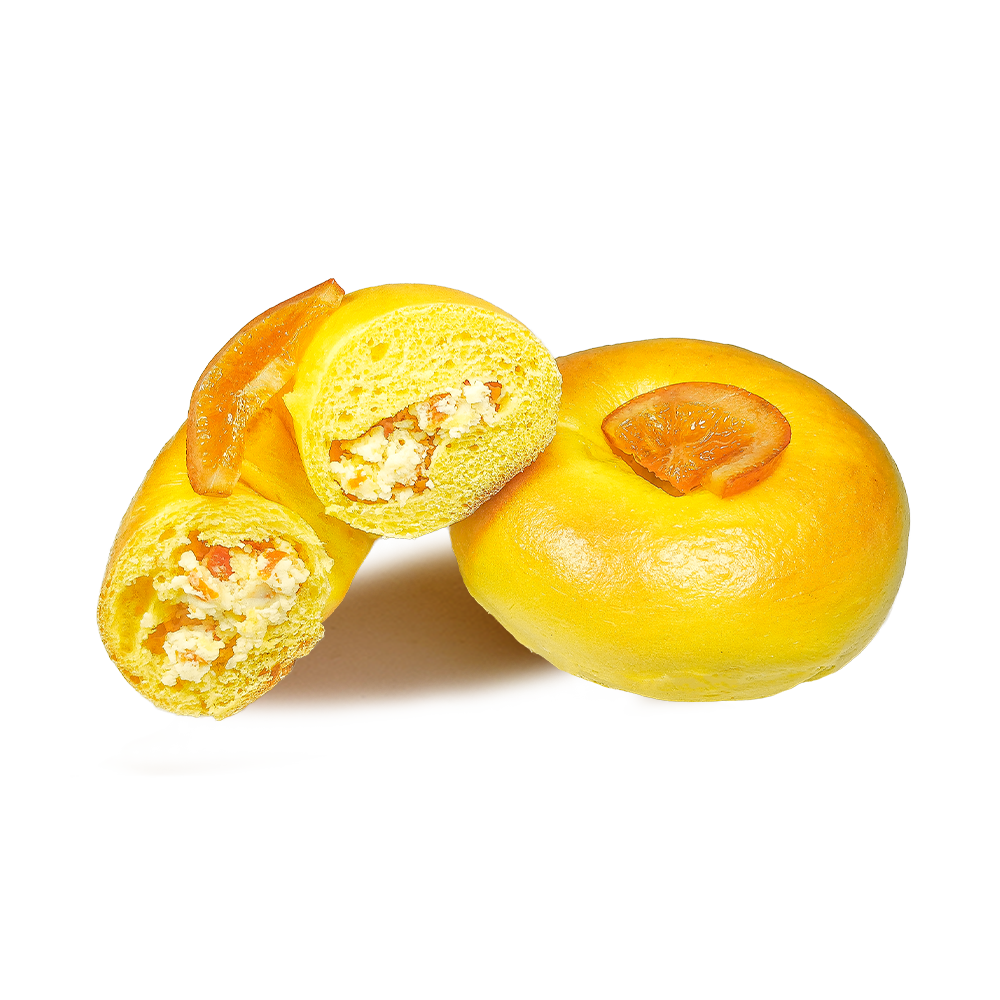Süßer und erfrischender Orangen-Frischkäse-Bagel