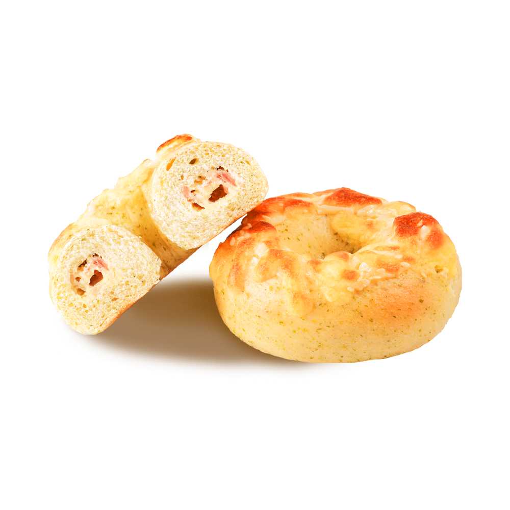 Goldener und knuspriger Kartoffel-Speck-Bagel Goldener und knuspriger Kartoffel-Speck-Bagel